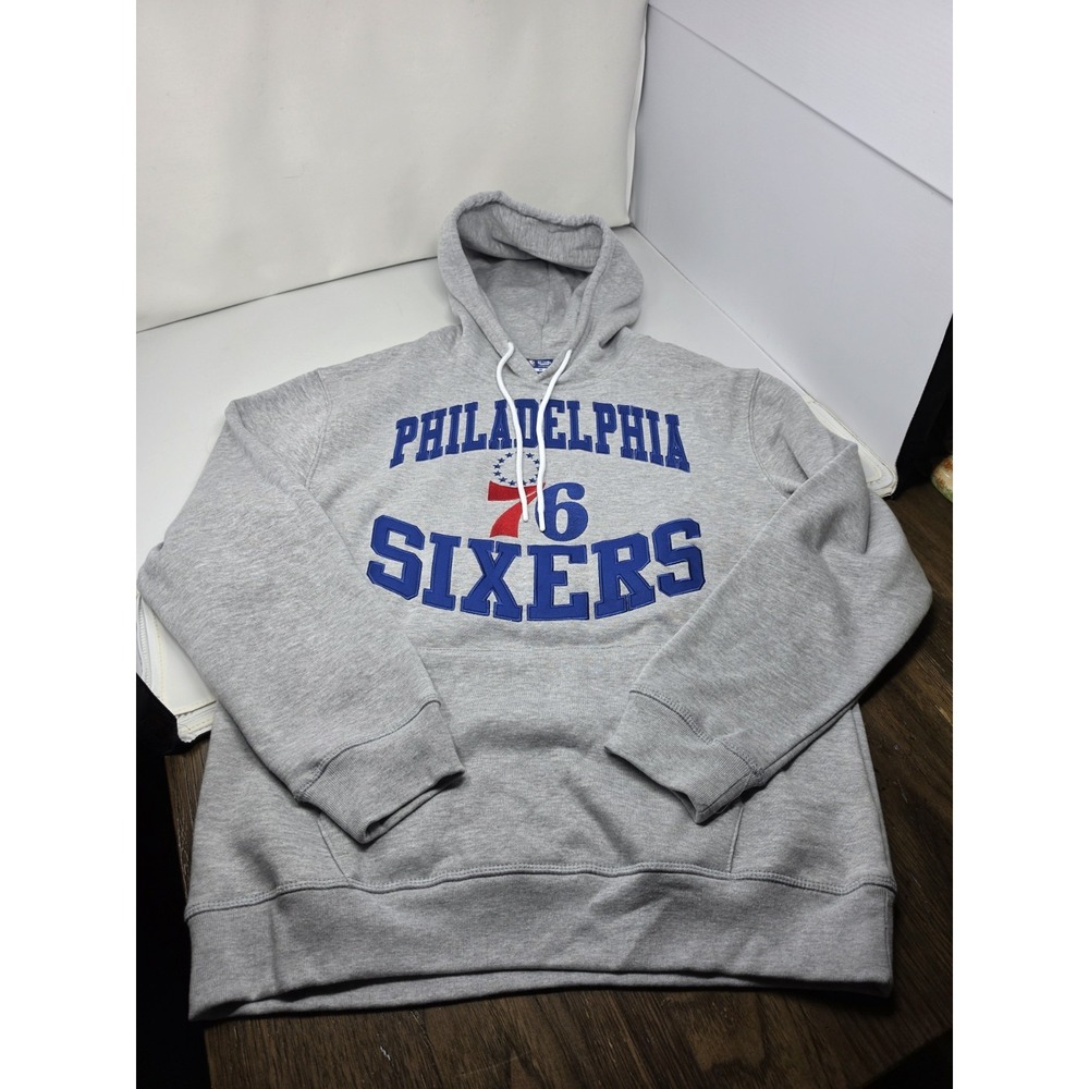 NBA PHILADELPHIA 76ers ULTRA GAME BASKETBALL Pull Over Hoodie Size Medium